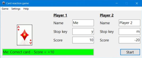 QuickCards: A simple card reaction game for PC