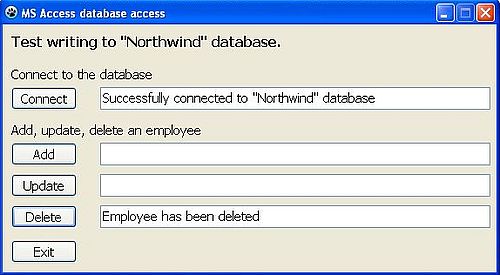 Lazarus/Free Pascal and Microsoft Access: Deleting a record in an Access database - Program execution