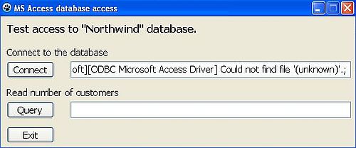 Lazarus/Free Pascal and Microsoft Access: Connecting to an Access database - Program execution [2]