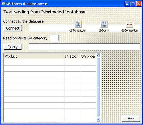 Lazarus/Free Pascal and Microsoft Access: Reading data from an Access database - Form design
