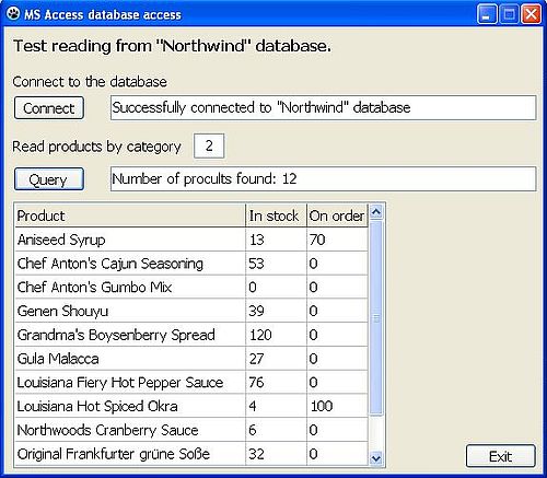Lazarus/Free Pascal and Microsoft Access: Reading data from an Access database - Program execution [1]