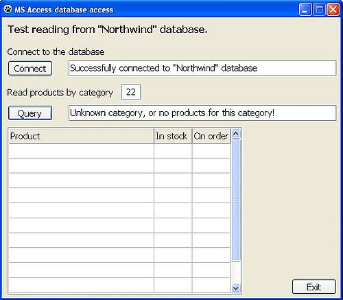 Lazarus/Free Pascal and Microsoft Access: Reading data from an Access database - Program execution [2]