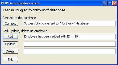 Lazarus/Free Pascal and Microsoft Access: Inserting a record into an Access database - Program execution [1]