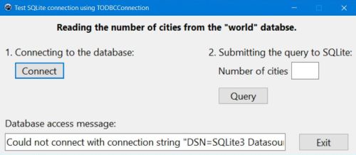 Lazarus project with SQLite: Connection error due to a wrong name of the database file