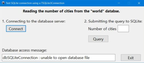 Lazarus project with SQLite: Connection error due to a wrong path to the database file
