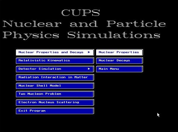 CUPS physics simulations on DOS: Nuclear and Particle Physics Simulations applications [1]