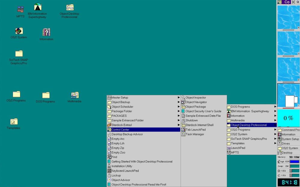Stardock Object Desktop on OS/2: Start menu expansion
