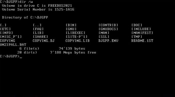 PythonD on FreeDOS: Subdirectories with full folder names (will properly import from SITE-PYTHON folder)