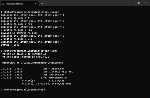 Visual COBOL XML Extensions: Running an XML export program [1]
