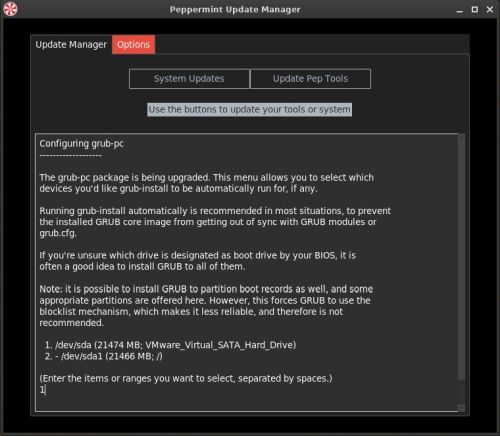 Updating Peppermint OS 11 using 'Update Manager'