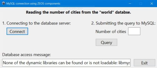 Zeos with Lazarus: Simple MySQL database application - libmysql not found