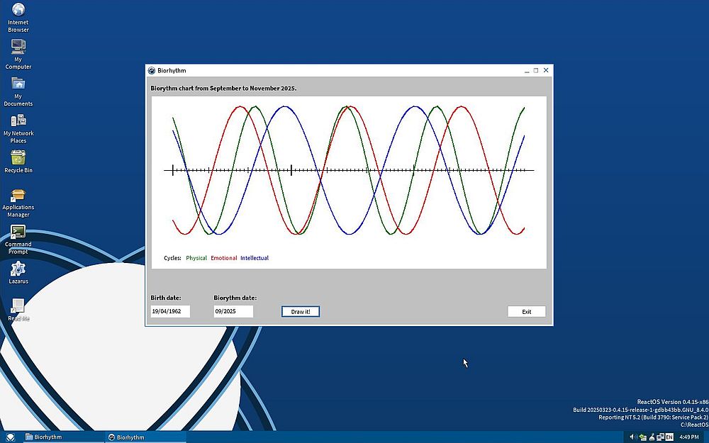 Lazarus/FPC on ReactOS: Running a Lazarus/FPC GUI application