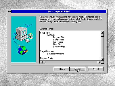 Adobe Photoshop 4.0 on Windows 3.1 - Installation [2]