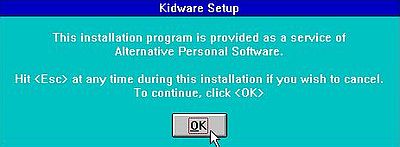 Kidware on Windows 3.1: Installing the software