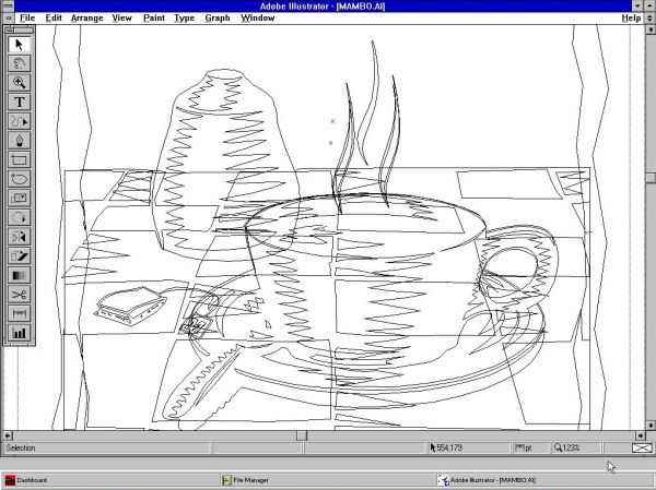 Paint applications for Windows: Windows 3.11 - Adobe Illustartor artwork sample [1]