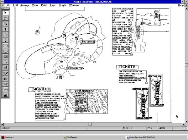 Paint applications for Windows: Windows 3.11 - Adobe Illustartor artwork sample [2]