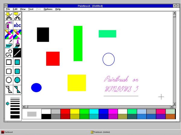 Paint applications for Windows: Windows 3.11 - Microsoft Paintbrush