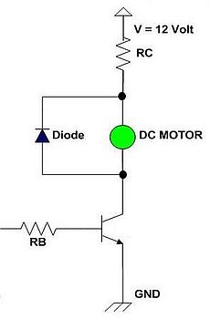 Parallel port circuits: Connection of a digital motor