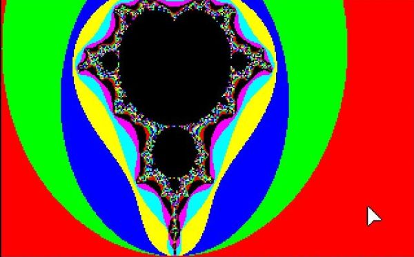 Caml Light on Free-DOS: Running a Caml Light Mandelbrot Set program