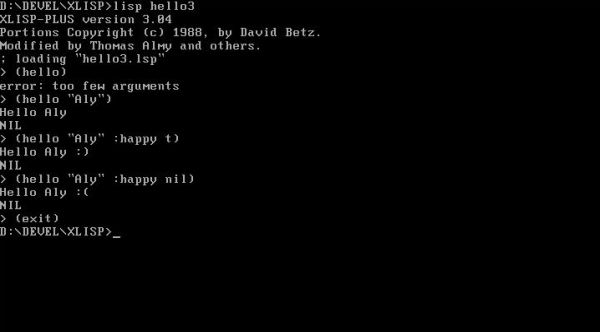 XLISP-PLUS on FreeDOS: Execution of some string function calls [2]