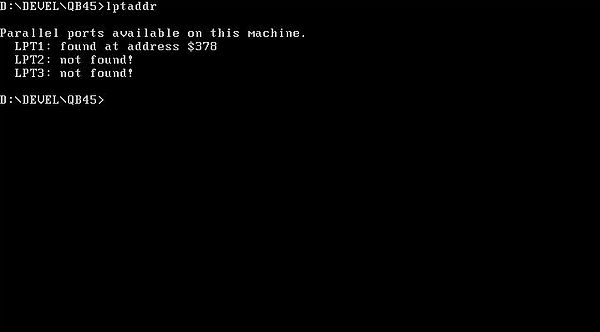 Detecting the parallel ports using a simple QuickBasic program