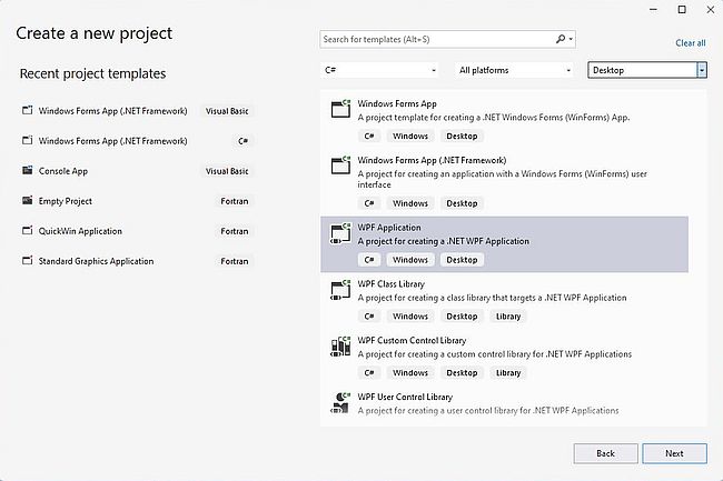 .NET development on Windows 11: Visual Studio - Creating a WPF C# project [1]