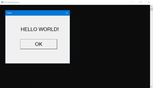 Intel Fortran on Windows 11 - Creating a dialog application: Running the executable