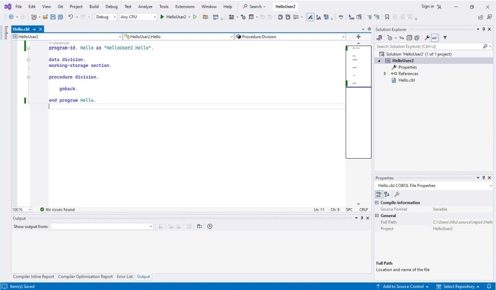 Micro Focus Visual Cobol Windows 11 - Visual Studio: Creating a .NET COBOL Console Application [2]