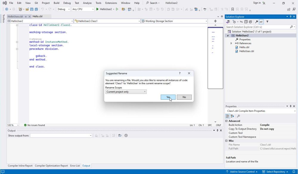 Micro Focus Visual Cobol Windows 11 - Visual Studio: Creating a .NET COBOL Console Application [4]