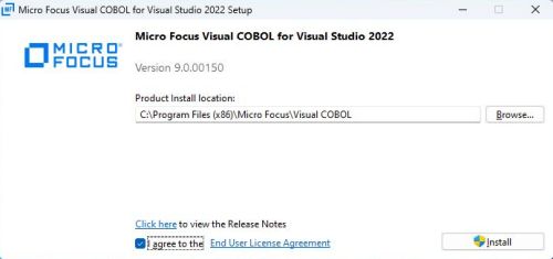 Micro Focus Visual Cobol Windows 11 - Installation: Choosing the installation directory