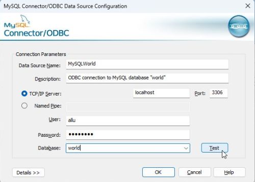 Accessing MySQL with Visual COBOL: Creating an ODBC data source [2]