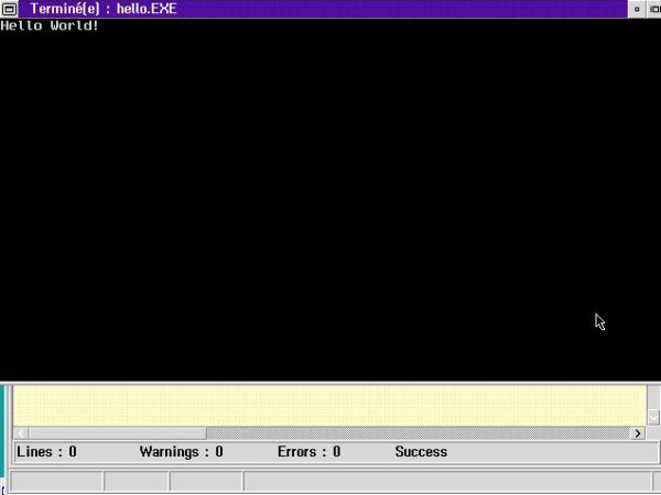 Borland C++ on OS/2 2.11: Running a simple 'Hello World' program