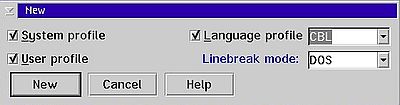 VisualAge for COBOL on OS/2: Building command line programs - Choosing the 'CBL' language profile