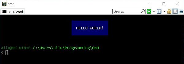 ANSI escape sequences on Windows: FORTRAN - Colored text positioning in ConEmu