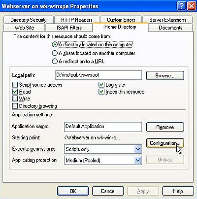 Perl on Windows XP: Configuring IIS for Perl ISAPI [1]