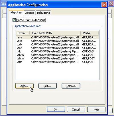 PHP on Windows XP: Configuring IIS for PHP (using the php5isapi DLL) [1]