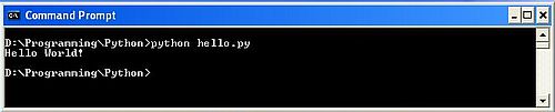 Python on Windows XP: Running a Python script in Command Prompt