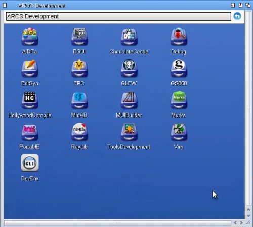 Running AROS One: Development software