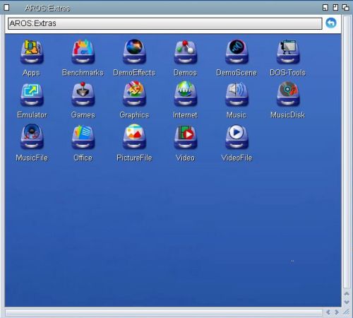 Running AROS One: Subgroups of the 'Extras' software category