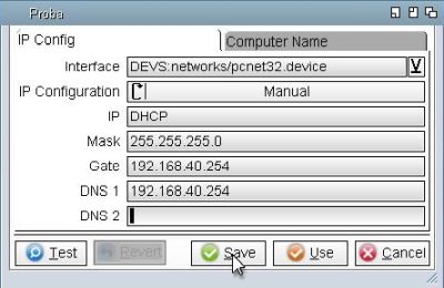 Running AROS One: Network configuration [2]