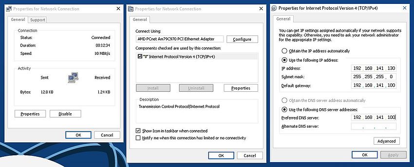 ReactOS: Manual network (TCP/IP) configuration