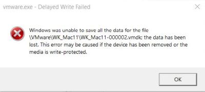 VMware delayed write failure (when connecting another USB disk?)