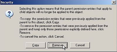 Windows Server 2003: File sharing - Removing inheritable NTFS rights [2]