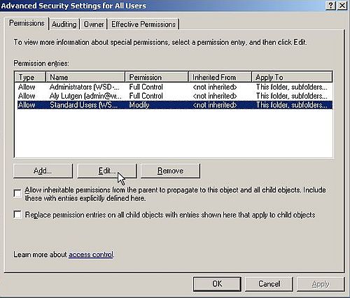 Windows Server 2003: File sharing - Denying the NTFS rights to delete files and folders [1]