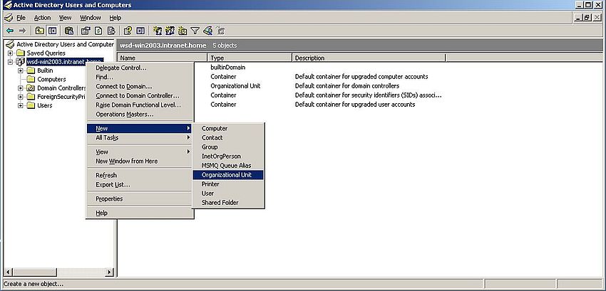 Windows Server 2003: File sharing - Adding the shares to Active Directory [1]