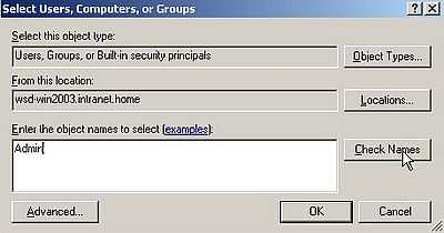 Windows Server 2003: File sharing - Adding users who may access a shared folder [1]