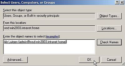Windows Server 2003: File sharing - Adding users who may access a shared folder [3]