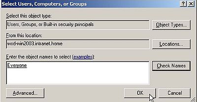Windows Server 2003: Printer sharing - Printer usage rights (Giving everyone access to the printer) Windows Server 2003: Printer sharing - Printer usage rights (Giving everyone access to the printer)