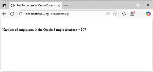 Oracle Sample Database access with Perl