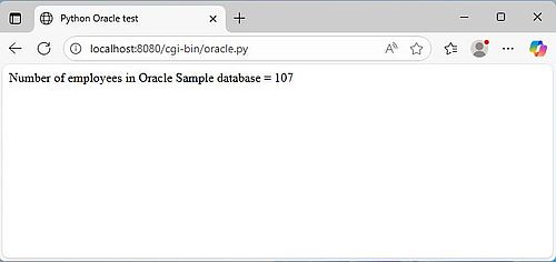 Oracle Sample Database access with Python